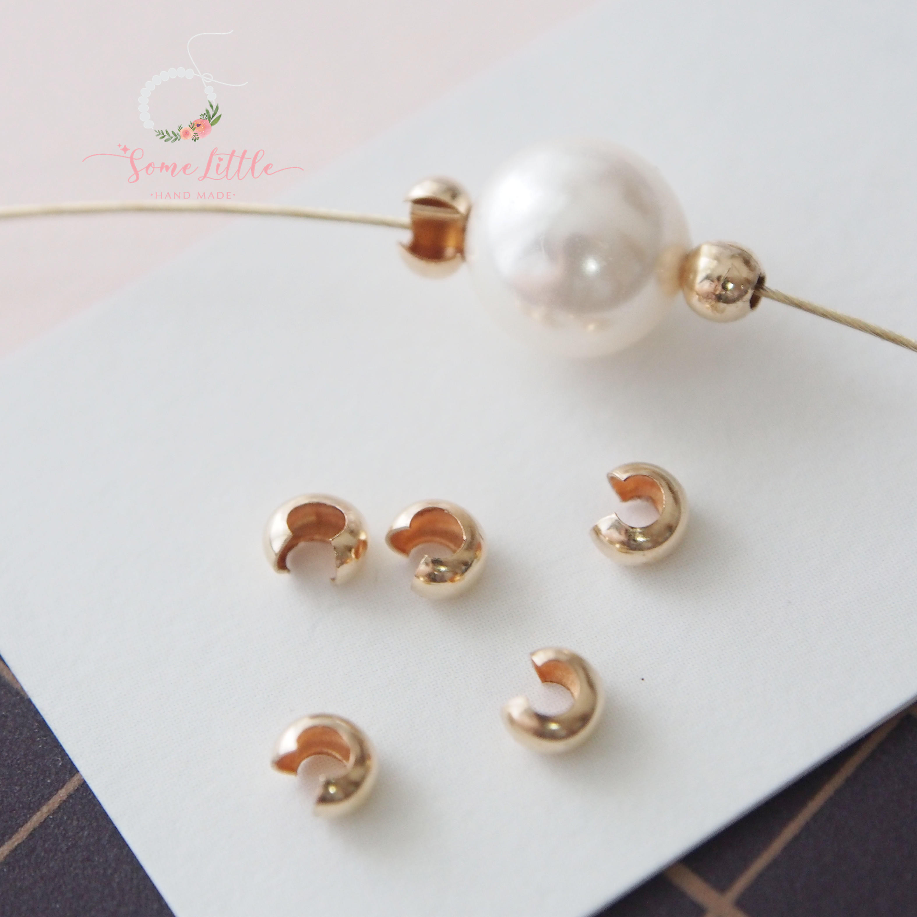 US imported 14K injection bag gold can touch water beautification ending DIY bracelet accessories wiring cockpin C bead C button