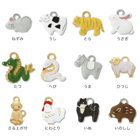 Guihe imported hand-made diy accessories 2022 to open the 12 zodiac animals and wind enamel pendant