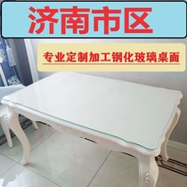 Tempered glass desktop coffee table Dining table glass plate custom round rectangular edging rounded corner Ultra-white glass float