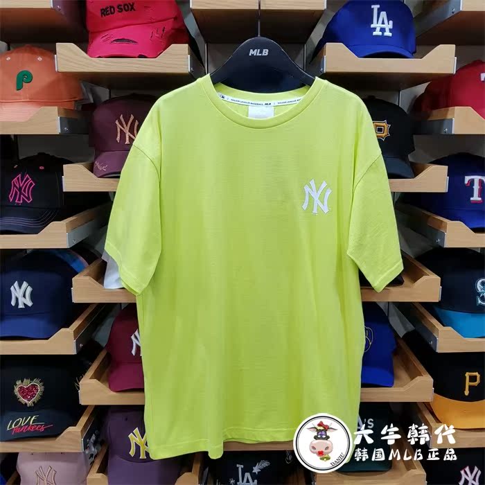 [Da Niu Han] MLB Summer Yankees Han Fan có hương vị Hong Kong Áo thun cotton ngắn tay áo đơn giản hàng đầu - Áo phông thể thao áo ba lỗ nike