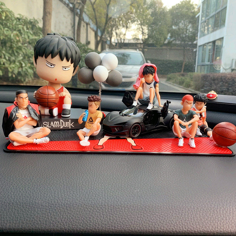 Slam dunk car decoration male car interior accessories car basketball doll cherry wood center console hand-made number plate male