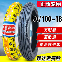 Zhengxin tire 80 100-18 motorcycle straight tire tire 80100 18 inner and outer tire Xiamen