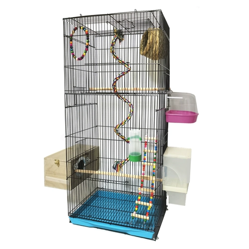 Ultra -Large Wire Bird Bird Cage Plus Height Villa Parrot Xuanfeng Fengfeng, Phoenix Tiger Peony, Птица складывающаяся металлическая клетка