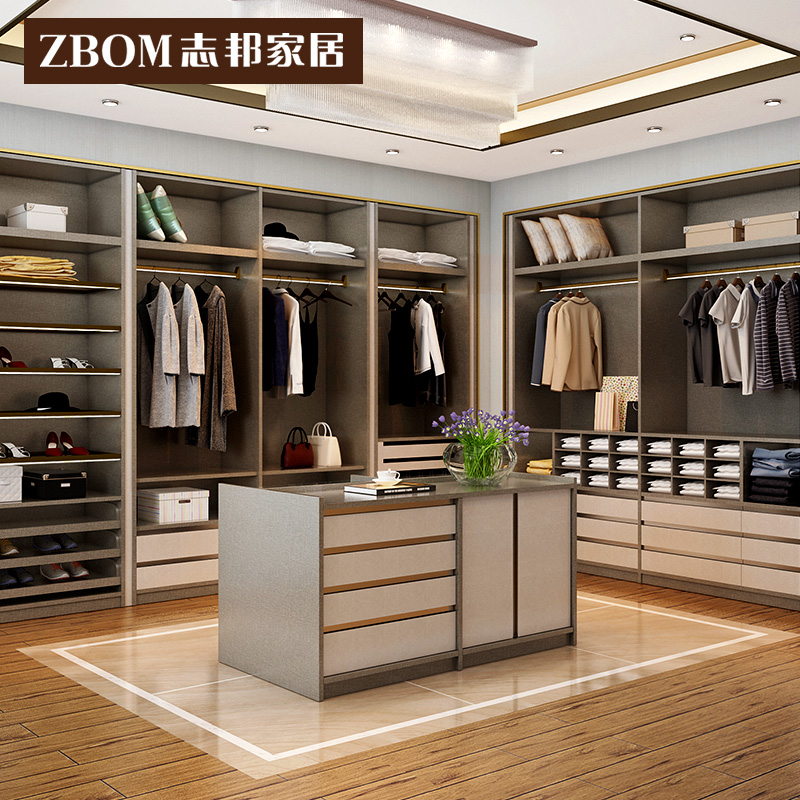 Zhibang home cloakroom custom whole house custom bedroom wardrobe TV cabinet custom Moccachibu