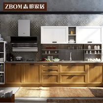 Zhibang kitchen cabinet whole cabinet custom-made whole kitchen custom American coated quartz stone countertop Venice