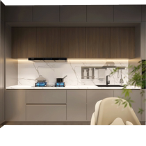 Zhibang Home Integrated Kitchen Cabinets Customized Quartz Stone Countertops Open Home Stove Cabinets Customized San Carlo