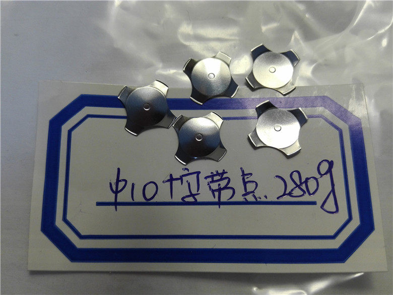 Diameter 10MM Four corners intermediate with concave contact point hardware l Light switch reset button cross-shaped pan-shaped sheet