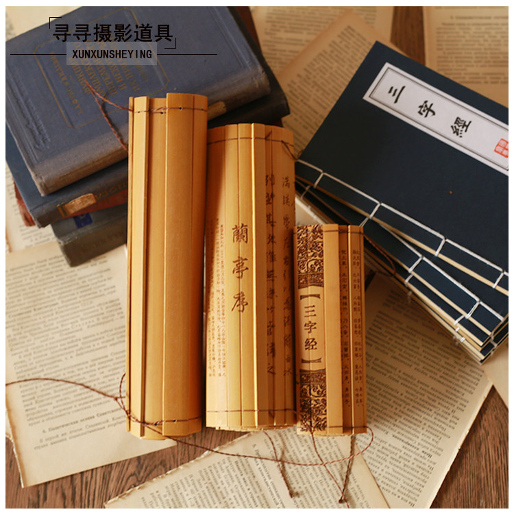 中国古代文化竹简书卷王勃滕王阁序装饰摆件：古韵书香，传承经典的艺术品-竹简定制-淘宝百科网