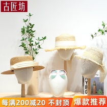 Clothing store display stand Model props Hat stand earring stand booth model female linen model head dummy head scarf