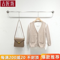 Clothing store wall hangers stainless steel shelves Womens store display rack simple Korean version is hanging hanger front display