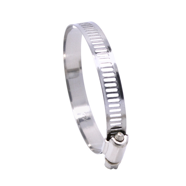 201 stainless steel throat clamp semi-steel water pipe clamp air pipe clamp American powerful clamp fixed pipe clamp buckle