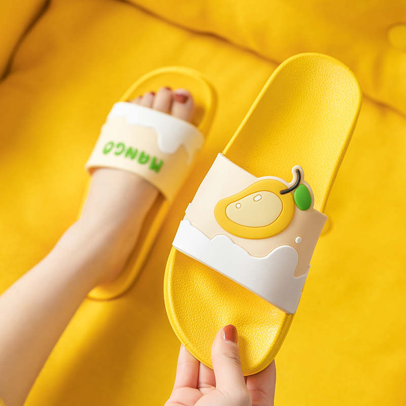 2021 New Style Sandals for Women, Summer Outdoor Wear, Fashionable Household Trendy Fruit-Themed Indoor Bath Non-Slip Slippers