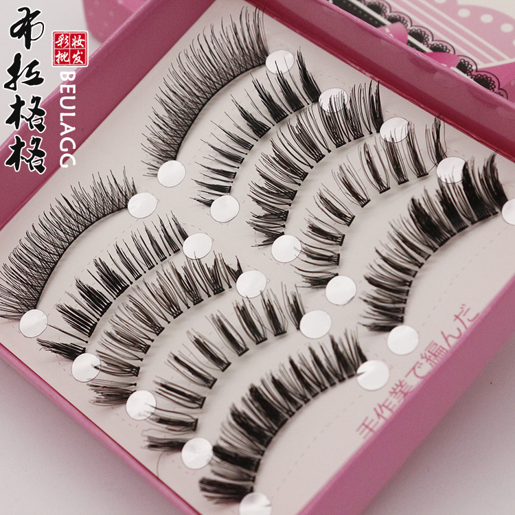 Tháng công chúa 5 cặp 5-5 ngày Trộn cô gái mềm Trang điểm Lông mi giả Yoshiko Trong suốt Thân dày Lông mi tự nhiên keo gắn mi giả