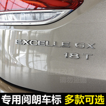 Suitable for Buick Yuelang car logo modification 15T 18T displacement car post tail label number Mark GX English letters