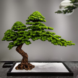 New Chinese-Style Artificial Pine Tree, Welcoming Pine, Arborvitae, Indoor Staircase Landscape Decoration, Green Plant Bonsai Ornament