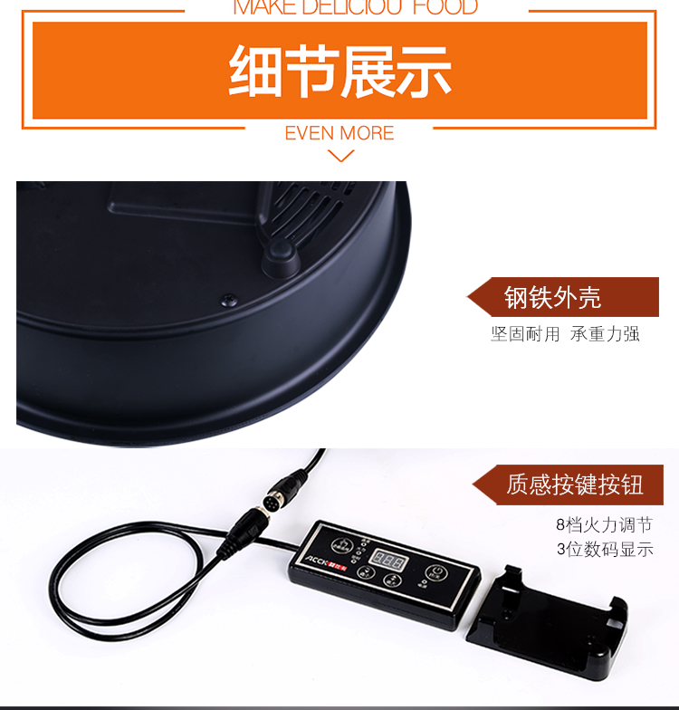 bep tu bosch Lò hơi công suất cao 3000W nồi hơi điện bếp điện nhúng gốm tròn đối lưu lò gốm đối lưu 328 tấm pha lê titan bếp từ kangaroo