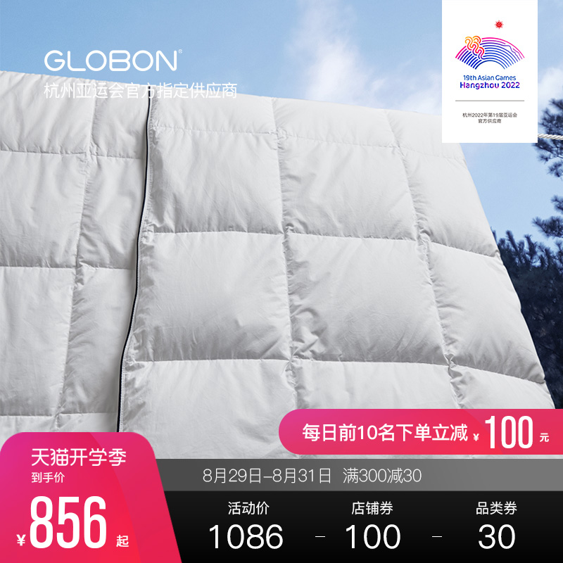 Globon down quilt 95 white goose down quilt air conditioning summer quilt spring and autumn quilt goose down quilt core thickened warm winter quilt