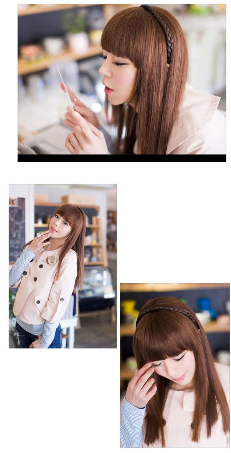 Hair Cave Headwear Phiên bản Hàn Quốc của twist nhỏ tươi 辫 headband headband tóc giả tóc giả bằng tóc với kẹp tóc nữ trang sức nhỏ - Phụ kiện tóc kẹp tóc con bướm