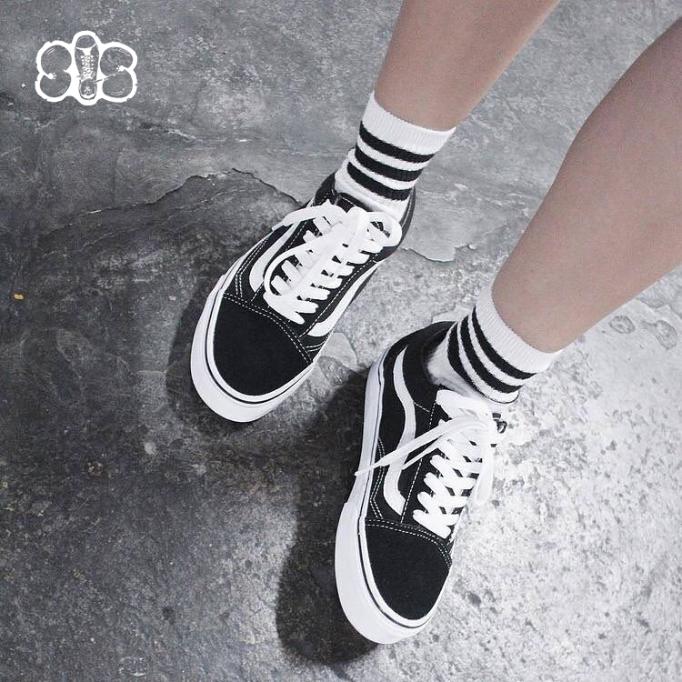 [Sos] VANS chính hãng os thấp vài màu đen và trắng cổ điển vải nam giới và phụ nữ giày giày VN0D3HY28 giày thể dục nữ