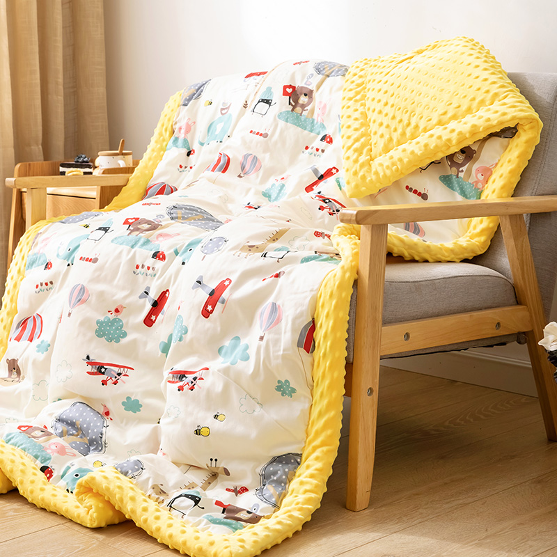 Baby Bean Carpet Kindergarten Nap Sleeping Small Quinn Double layer thickened winter children's blanket baby blanket little quilt