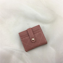 Net red new thin card bag Womens small multi-position card clip Multi-functional wallet Retro minimalist Mini Document Card Sleeve