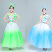 Modern Dance Costumes Women Adults New 2019 Fluffy Skirts Modern Dance Youth Song Companion Dance Performance Suit Show Suit