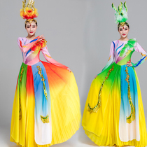 Opening dance big hem dress Out of service dance to the stage Fashion women in the middle country Wind modern dance costumes dance costumes