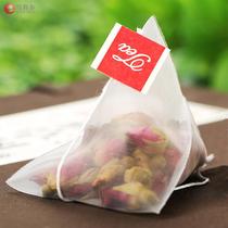 Tea bag disposable triangle 100 5 8 * 7cm with label nylon tea bag filter bag three-dimensional scented tea bag