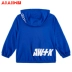 Áo khoác trẻ em Ai Aiwu 2020 Spring / Summer New Boys Big Kids Blue Casual Knit Hoodie Jacket KJSC01 - Áo khoác