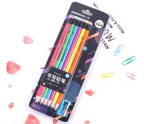 Three wood pencil color writing pencil hexagon Rod HB