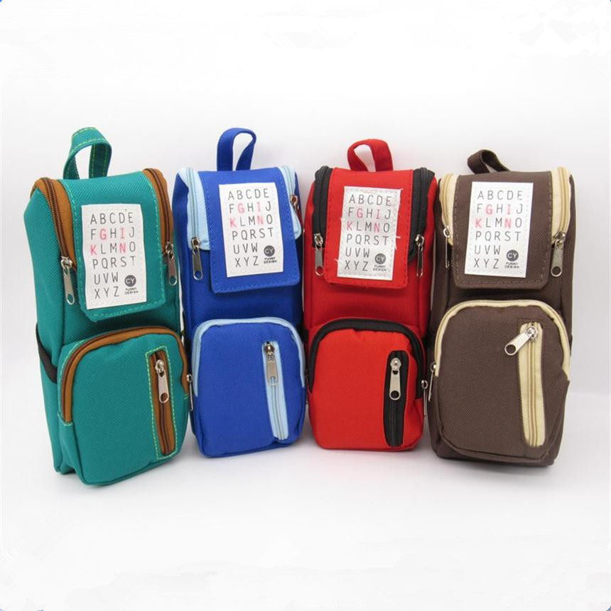 Creative School Bag Styling Pen Bag Multifunction Large Capacity Student Stationery Bag Men And Women Canvas Lead Pencil Case Cashier Bag