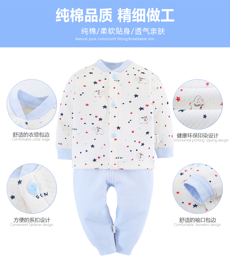 Bộ quà tặng cotton cho bé sơ sinh 0-3 tháng 6 bộ quần áo mùa xuân và mùa thu vừa đủ quà tặng cho bé hộp quà sơ sinh