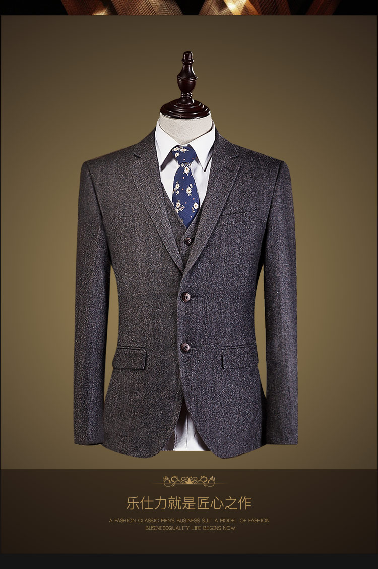 Bộ đồ vest nam mỏng màu xám phù hợp với trang phục công sở nam giản dị của Anh - Suit phù hợp áo vest nam đẹp