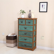 Bedroom American bucket cabinet Nordic multi-layer simple drawer storage cabinet Solid wood living room balcony locker