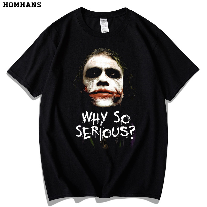 Red Korean Joker Clown Movie Batman Dark Knight European Version Pure Cotton Short-Sleeved T-Shirt for Men and Women, Loose and Large Size Trendy Red Korean Joker Clown Movie Batman Dark Knight European Version Pure Cotton Short-Sleeved T-Shirt for Men and Women, Loose and Large Size Trendy