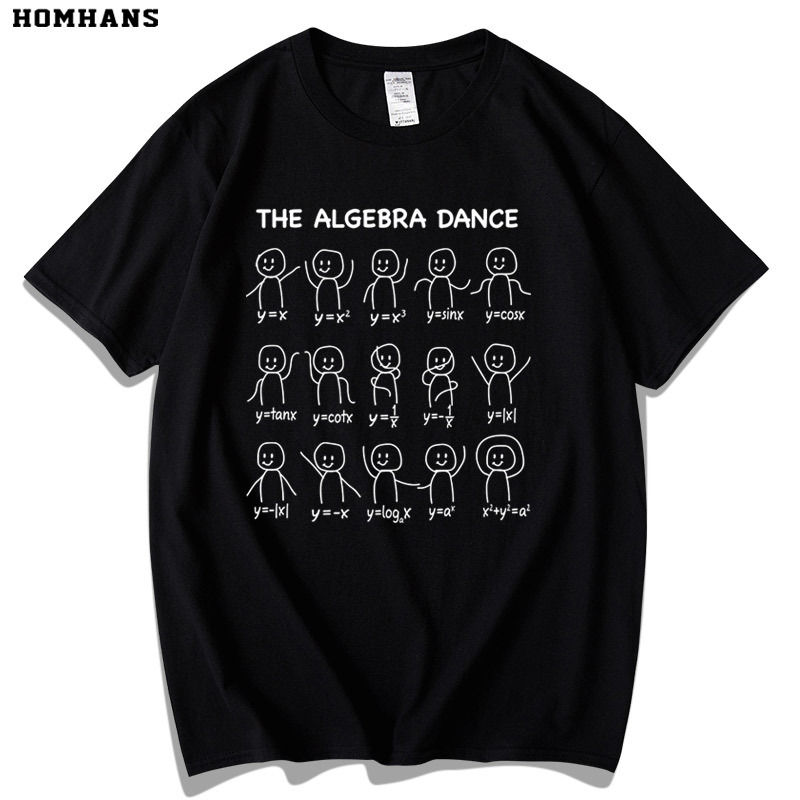 Algebraic Quadratic Equations, Trigonometric Functions, Fun Math Dance, Summer Short-Sleeved Student Pure Cotton Trendy T-Shirt