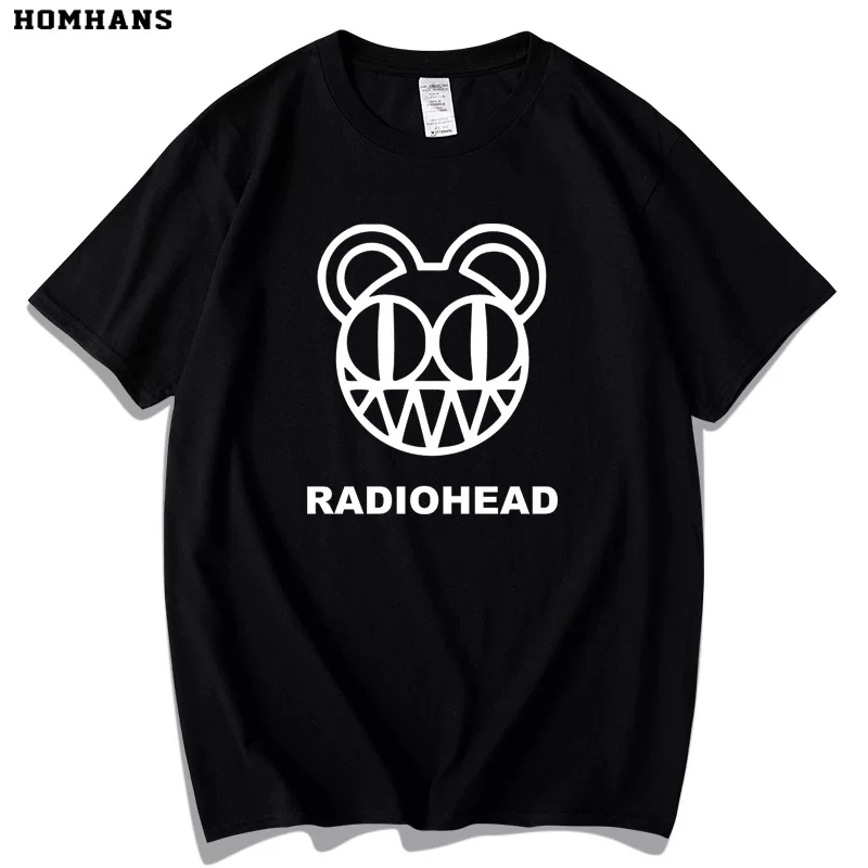 Красная корейская Radio Commander Radiohead Rock Band футболка с коротким рукавом электронная музыка лета свободный крой