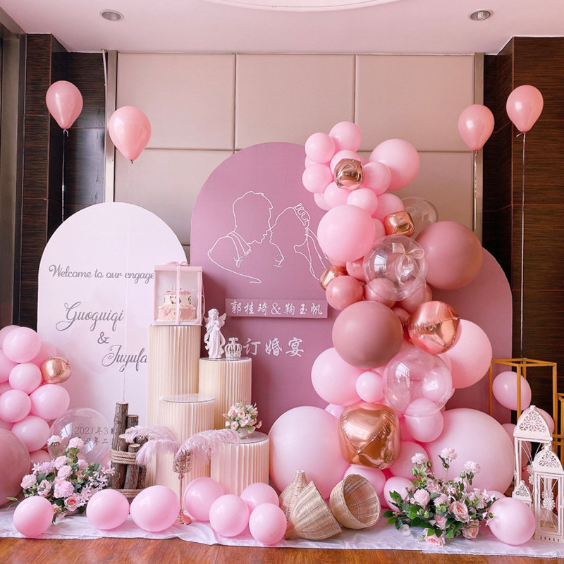 Book Wedding Banquet Scene Decoration Placement Supplies Hotel Background Wall Kt Board Back Door Knots Courtside Wedding White Anniversaries Balloons