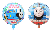 18 inch small train Thomas aluminum foil balloon childrens birthday party balloon decoration decoration Helium balloon