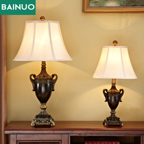 Bedroom table lamp simple European table lamp living room study creative retro decorative lamp American bedside lamp lamp table lamp small number