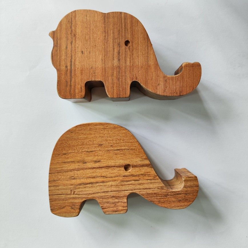 Creative Sandalwood Mobile Phone Bracket Bay Solid Wood Thickened Elephant Pendulum CRAFTS UNIVERSAL PORTABLE SLOTH MOBILE PHONE SEAT-TAOBAO