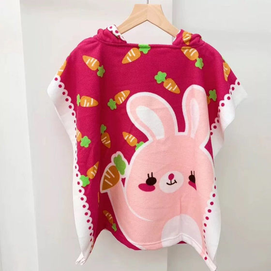 New children's bath towel cloak cloak boys and girls beach bathrobe baby can wear bath towel hooded swimming bathing suit