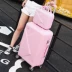 Đặt vali kéo cổ điển màu liền khối mới 26 inch kích thước vali lớn màu bạc tươi mới đơn giản