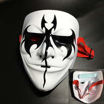 Hand-painted Hip Hop Street Dance Mask Shake the same Halloween Funny Scare Mask Makeup Prom Fake Face Mask Man