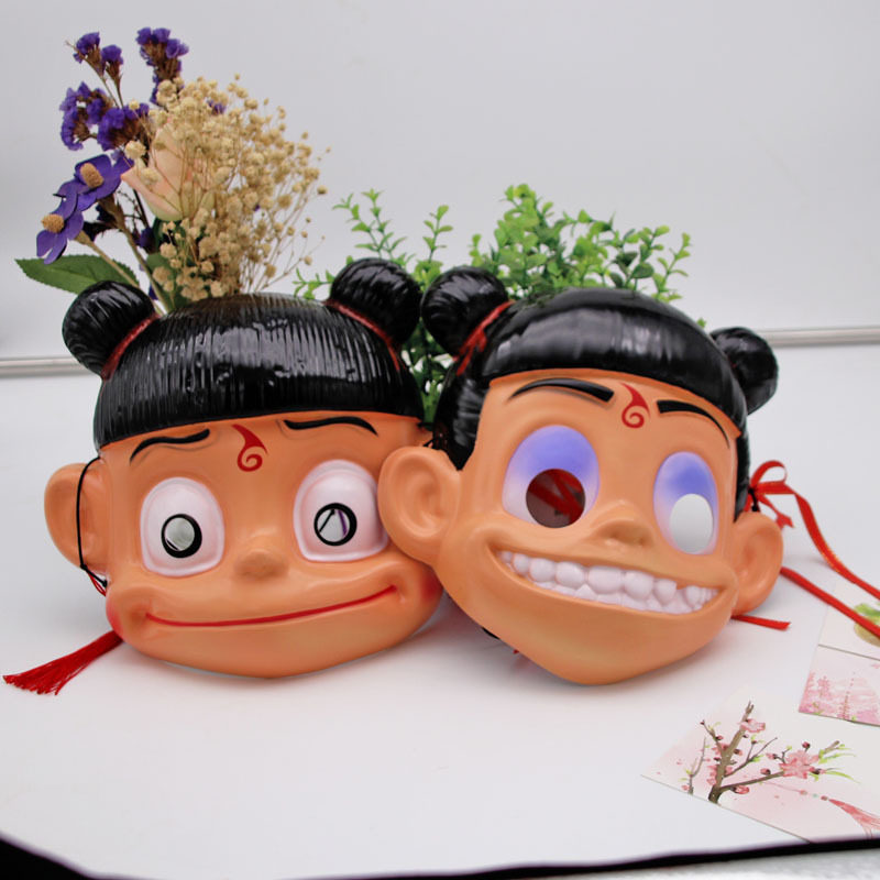 New Which Nacha Boy Scout Children's role-playing Plastics Cos Mask Performance plays Props Perimeter Toys 