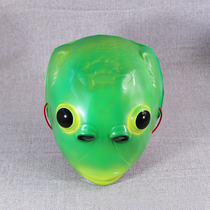Shake-up green head fish headsets mask cute to blame funny sand sculpted fish head to blame green fish people net red full face odorless