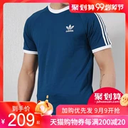 Adidas clover áo sơ mi nam tay ngắn 2019 mùa hè lỏng lẻo cổ tròn thoáng khí áo thun nửa tay giản dị - Áo phông thể thao