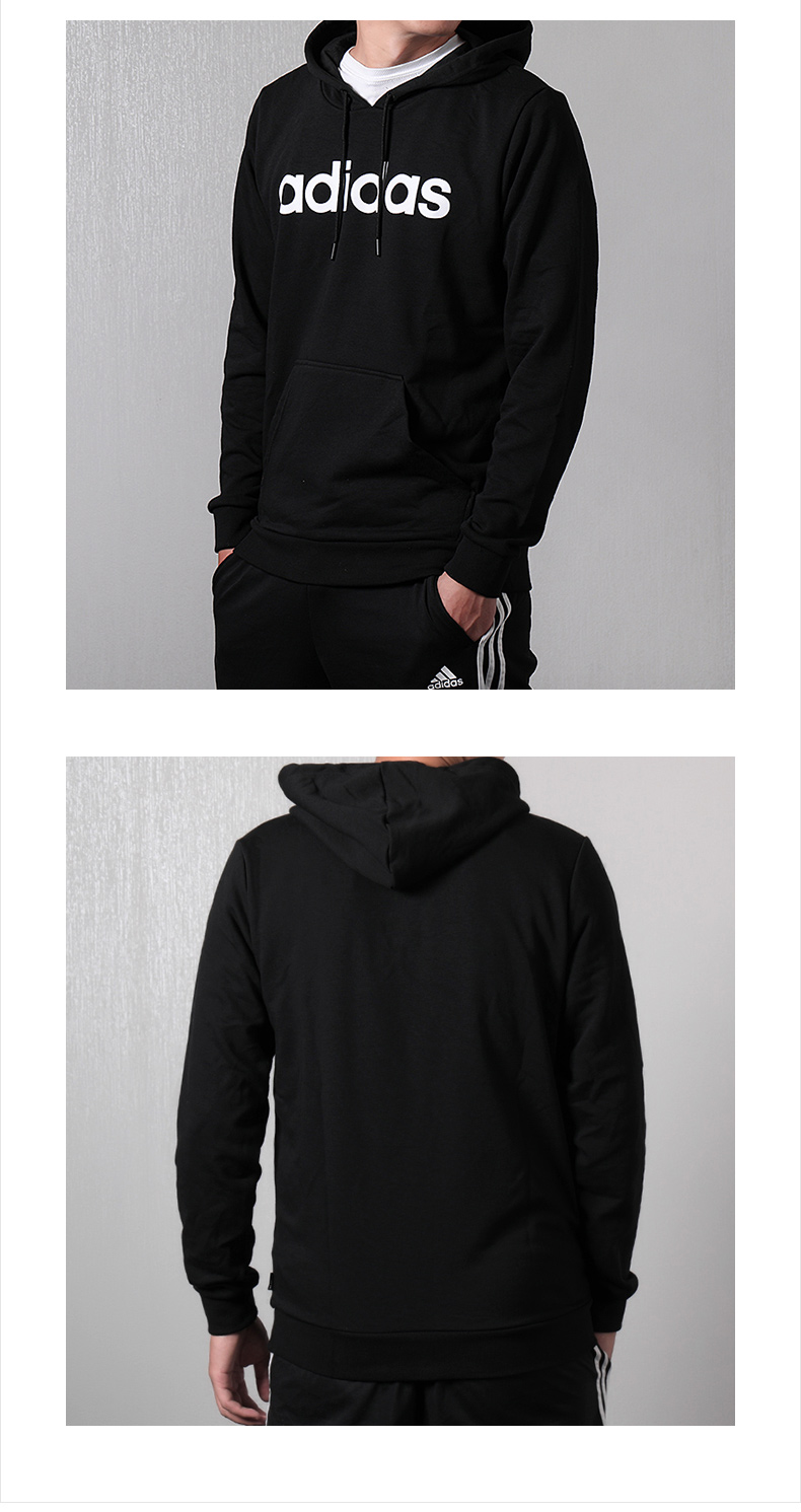 Áo len nam Adidas NEO 2018 mùa thu đông mới diện áo thể thao trùm đầu giản dị áo thun ấm áp CW3861 áo thun tay dài