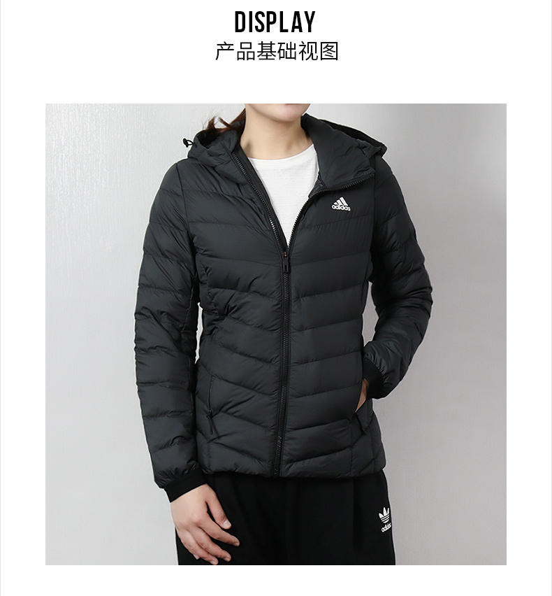 Áo sơ mi nữ Adidas 2018 mùa đông trùm đầu đoạn ngắn giản dị ấm áp thể thao chống gió xuống áo khoác BQ8778 - Thể thao xuống áo khoác áo khoác lông vũ lining nam
