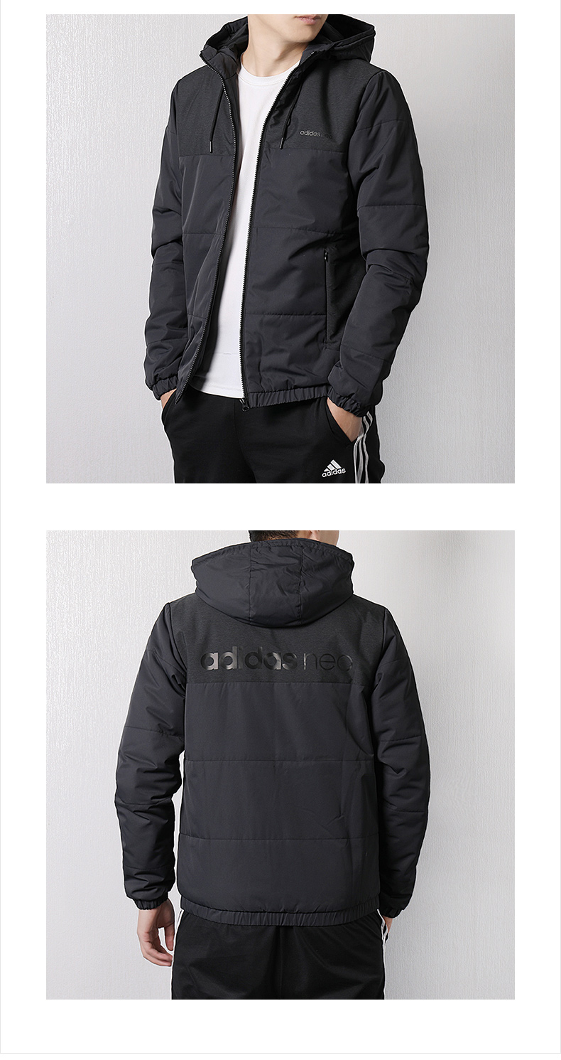 Áo khoác thể thao nam Adidas NEO cotton áo khoác nam 2018 mùa đông áo gió thể thao ấm áp DM2202 áo gile phao nam